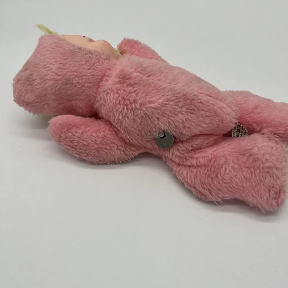 VTG Commonwealth Pink RUBBER FACE Sleeping Baby 11